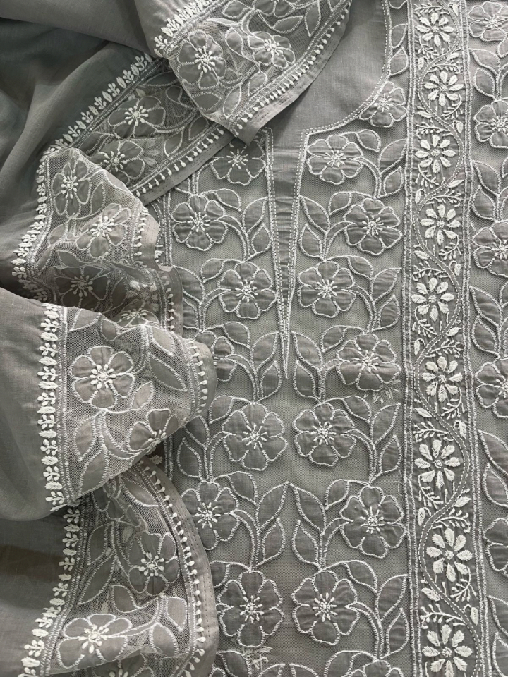 Lucknowi Chikankari Appliqué Work