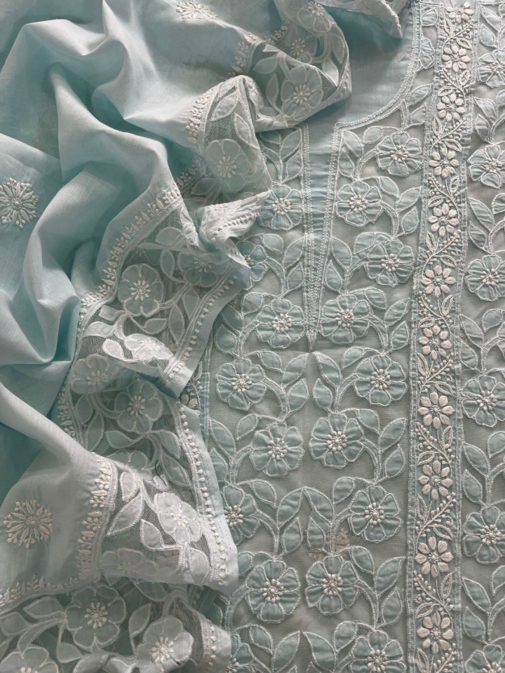 Lucknowi Chikankari Appliqué Work