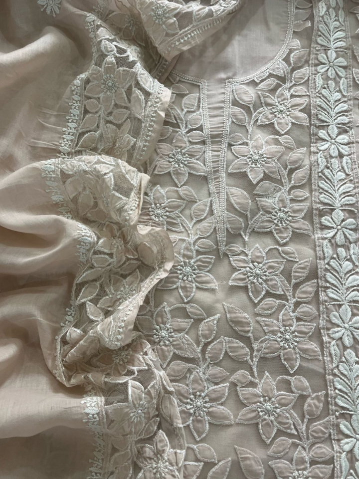 Lucknowi Chikankari Appliqué Work
