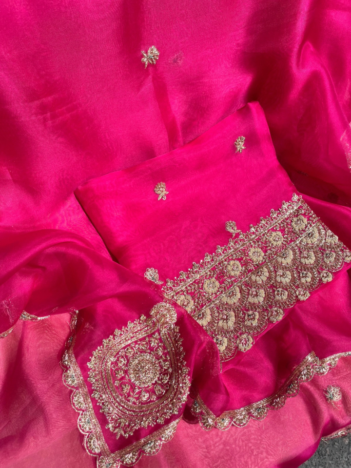 Stunning Zardozi Handwork Ensemble