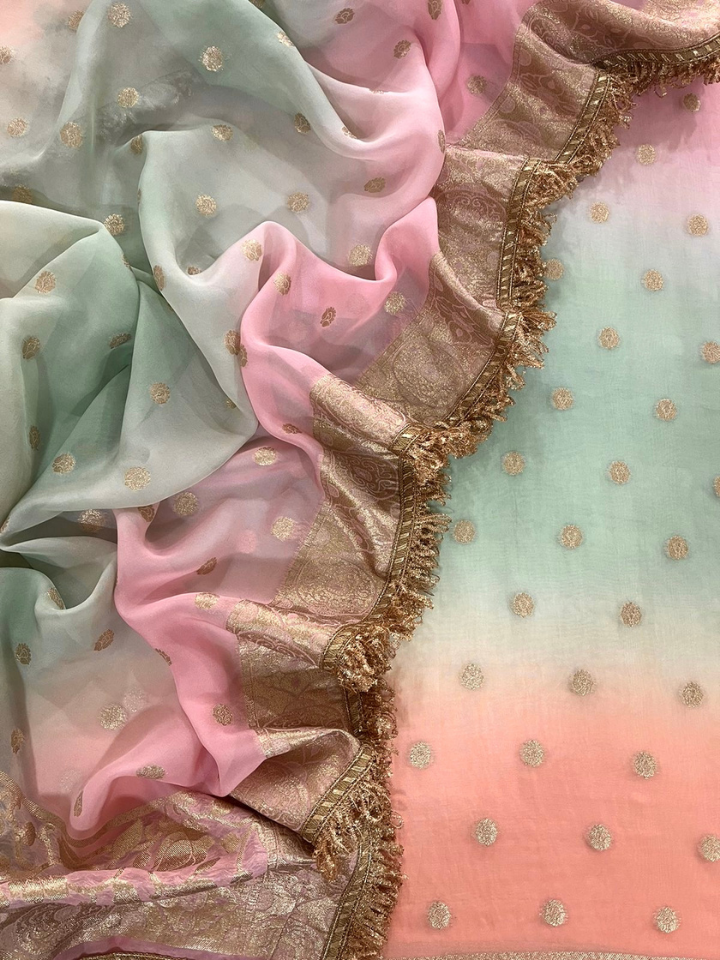 Organza Zari Ombre 