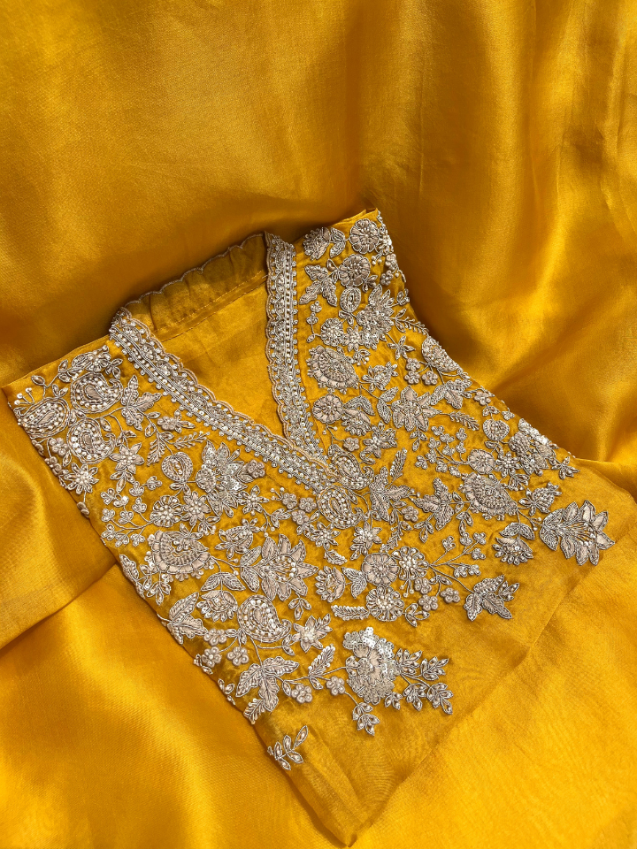 Lucknowi Chikankari Organza 