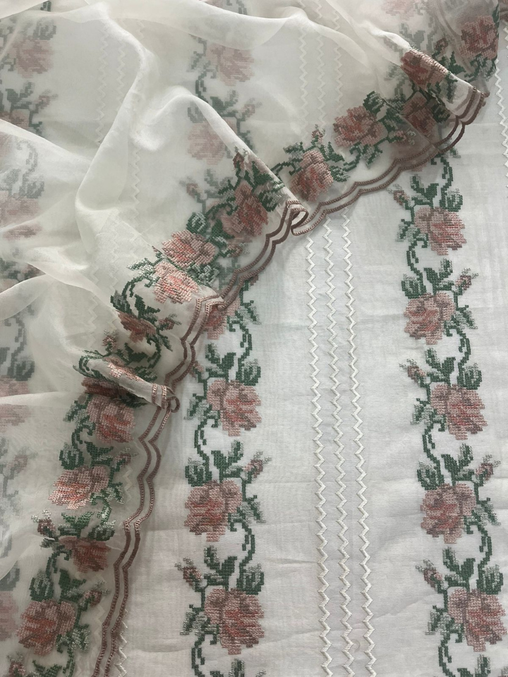 Cross Stitch Chanderi