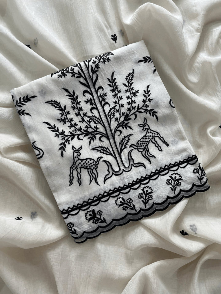 Monochrome French Thread Embroidery 
