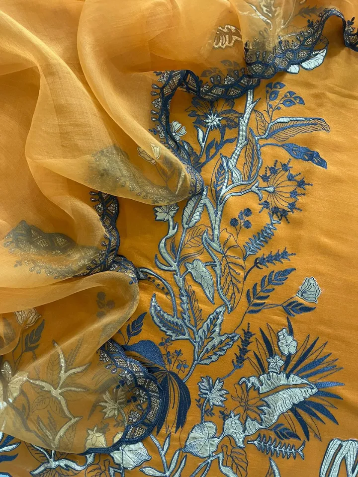 Exclusive Gold Appliqué Work