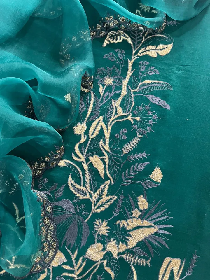 Exclusive Gold Appliqué Work