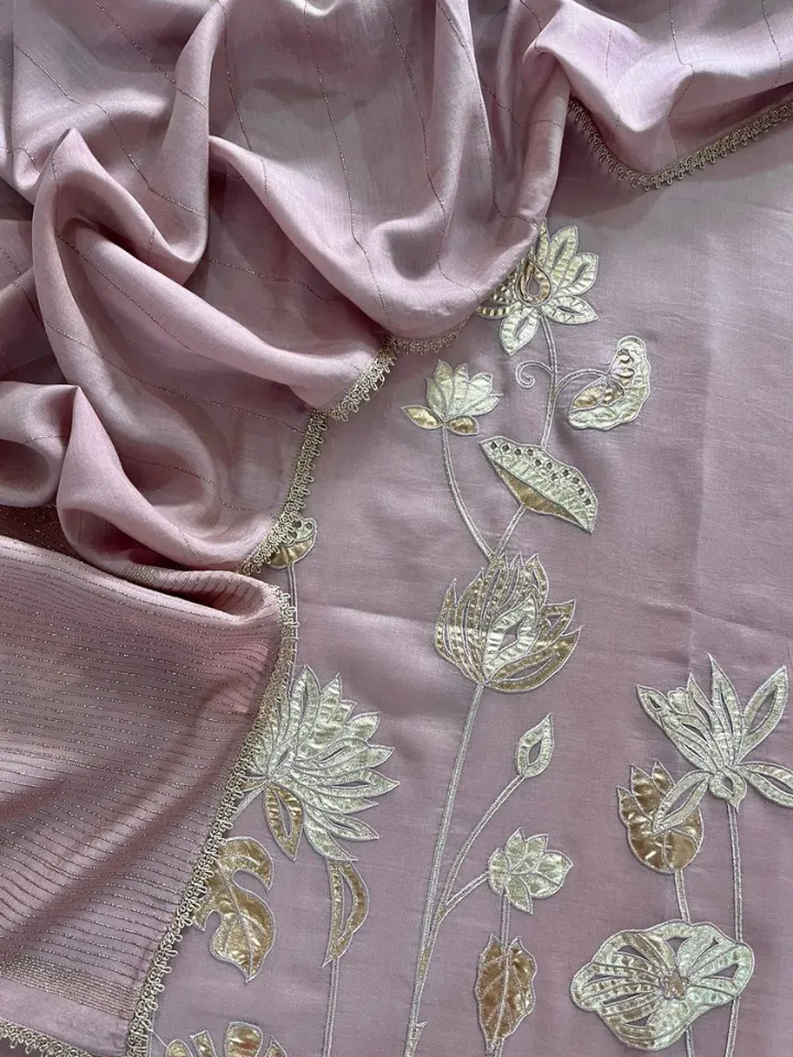 Exclusive Gold Appliqué Work